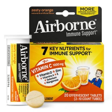 Airborne Effervescent Tablets, Zesty Orange