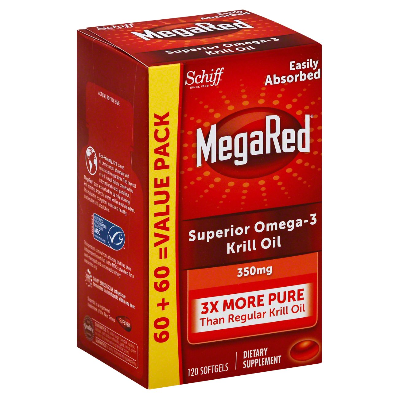 MegaRed Superior Omega 3 Krill Oil Softgels - Shop & Fitness at H-E-B