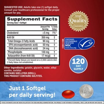 MegaRed 350mg Superior Omega-3 Krill Oil