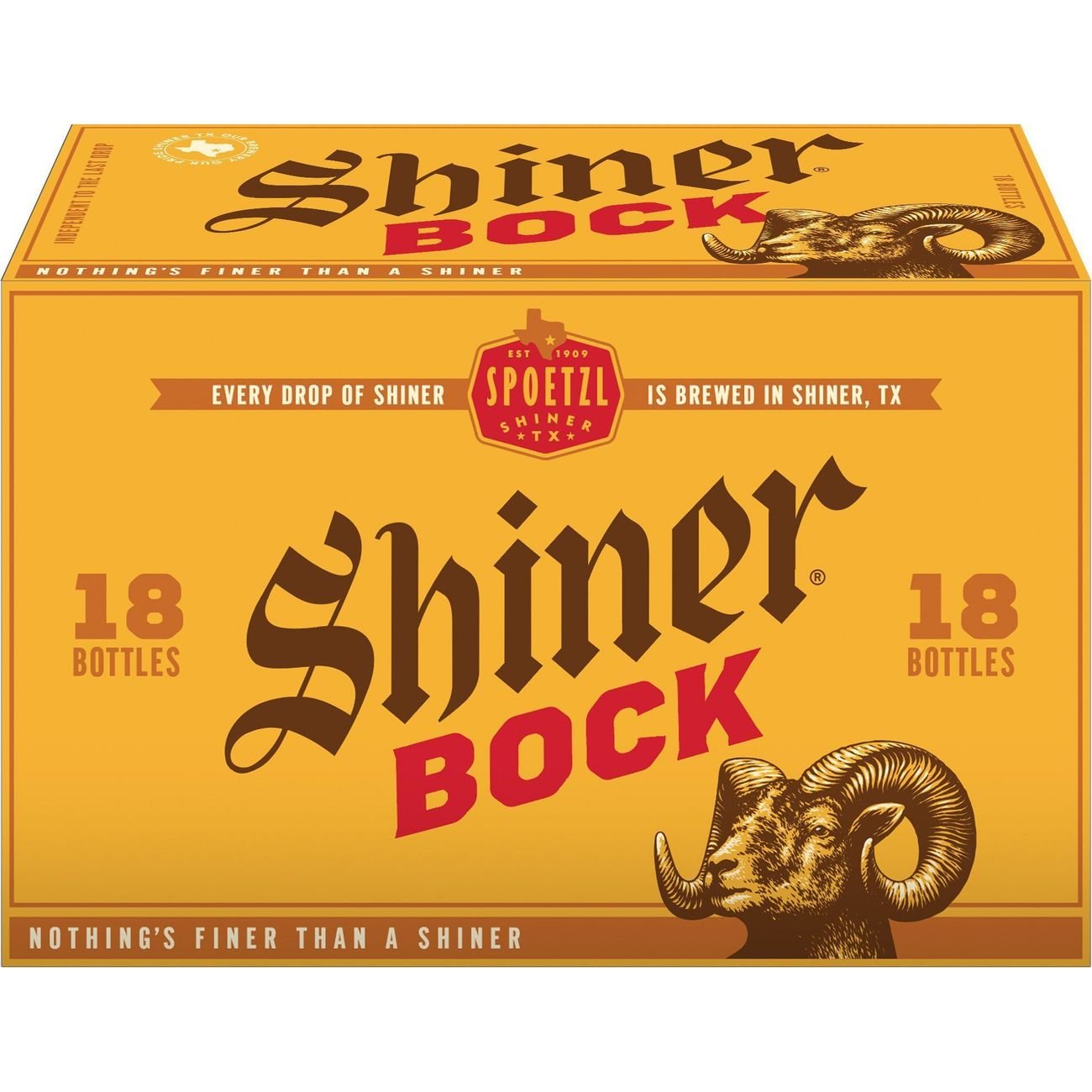 Shiner Bock Beer 18 pk Bottles Shop Beer at HEB