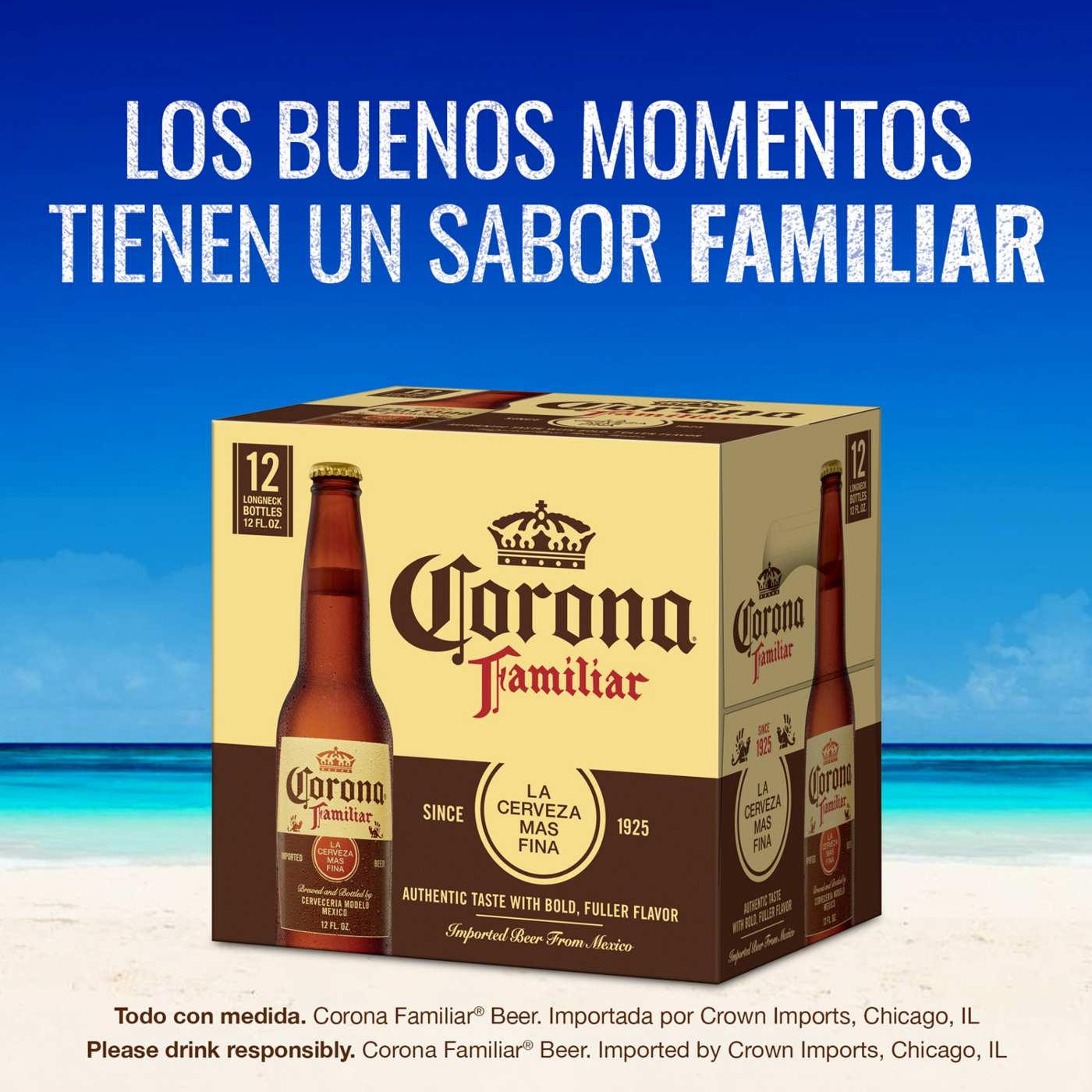 Corona Familiar Mexican Lager Import Beer 12 oz Bottles, 12 pk; image 2 of 10