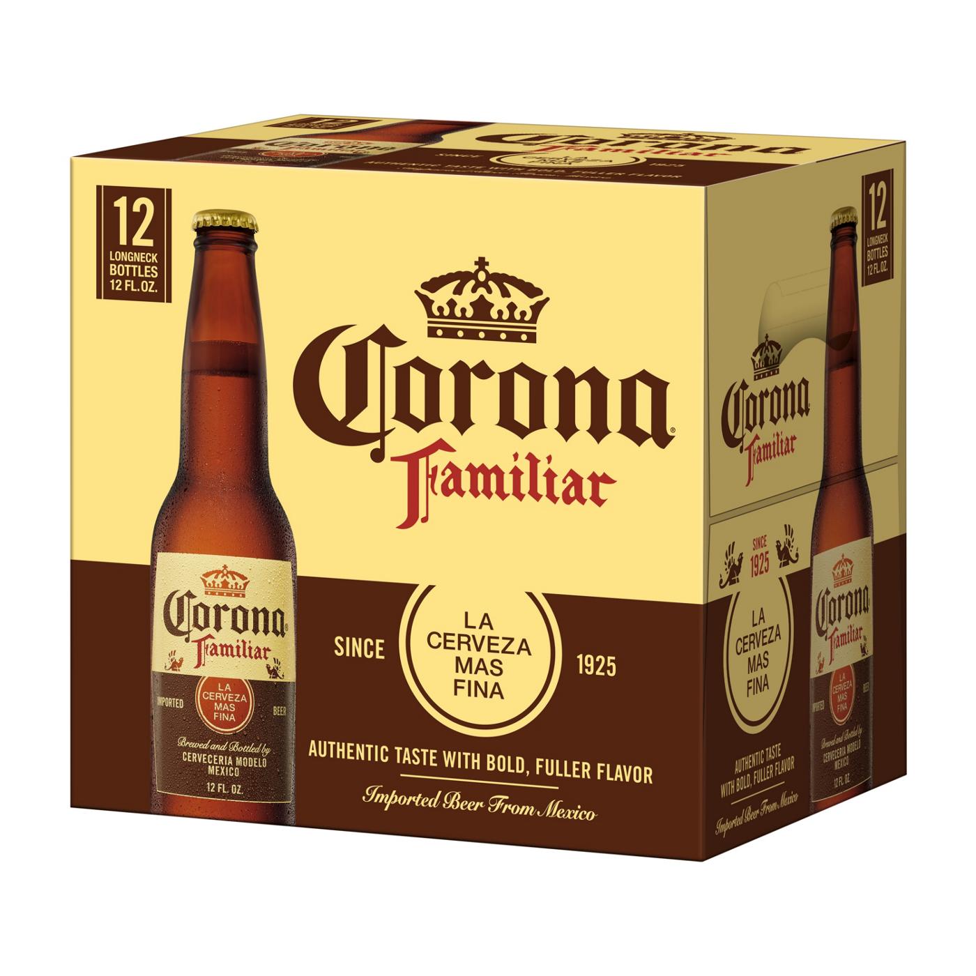 Corona Familiar Mexican Lager Import Beer 12 oz Bottles, 12 pk; image 4 of 10