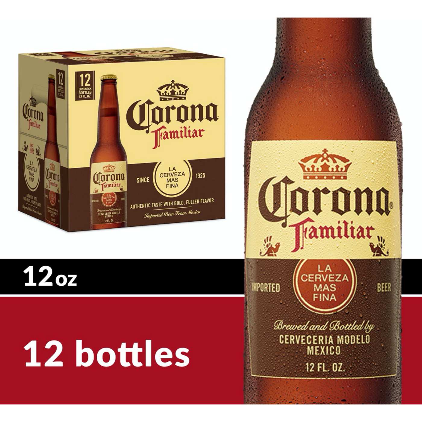 Corona Familiar Mexican Lager Import Beer 12 oz Bottles, 12 pk; image 10 of 10