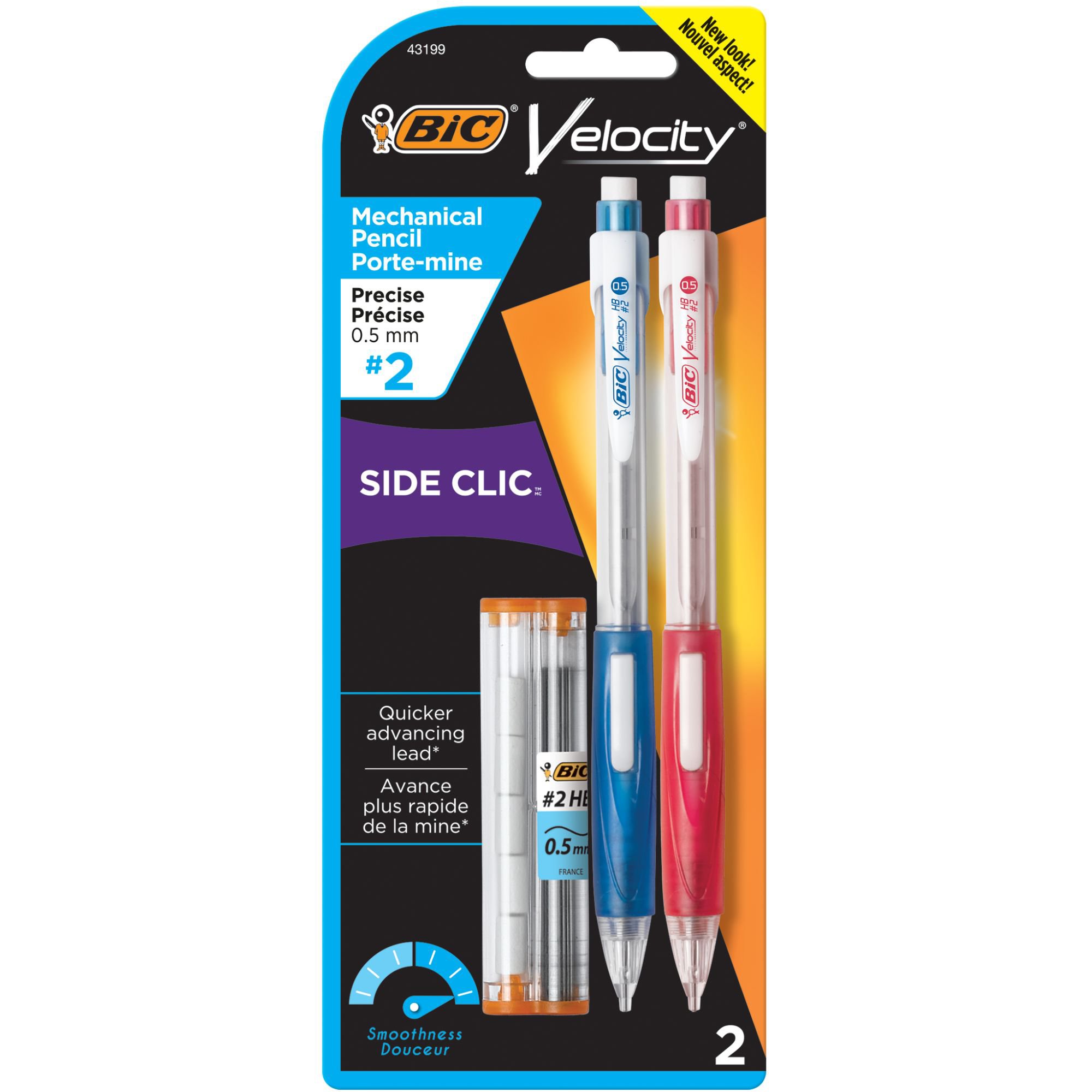 BIC Velocity Side Clic Mechanical Pencil 0.5 Mm, Black Shop Pencils