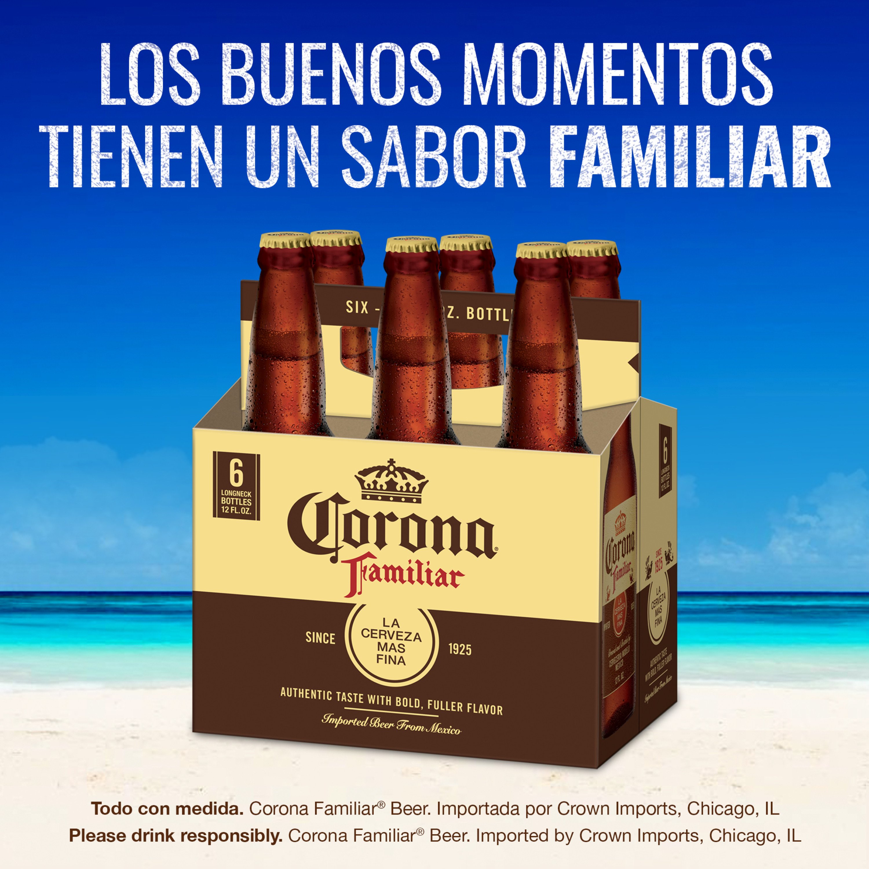 Corona Familiar Mexican Lager Import Beer 12 Oz Bottles, 6 Pk - Shop ...