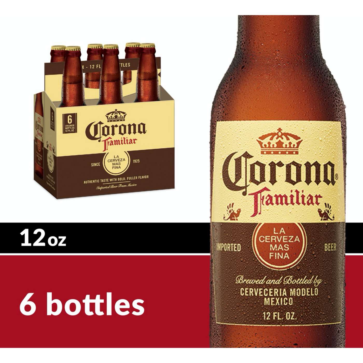 Corona Familiar Mexican Lager Import Beer 12 oz Bottles, 6 pk; image 10 of 10