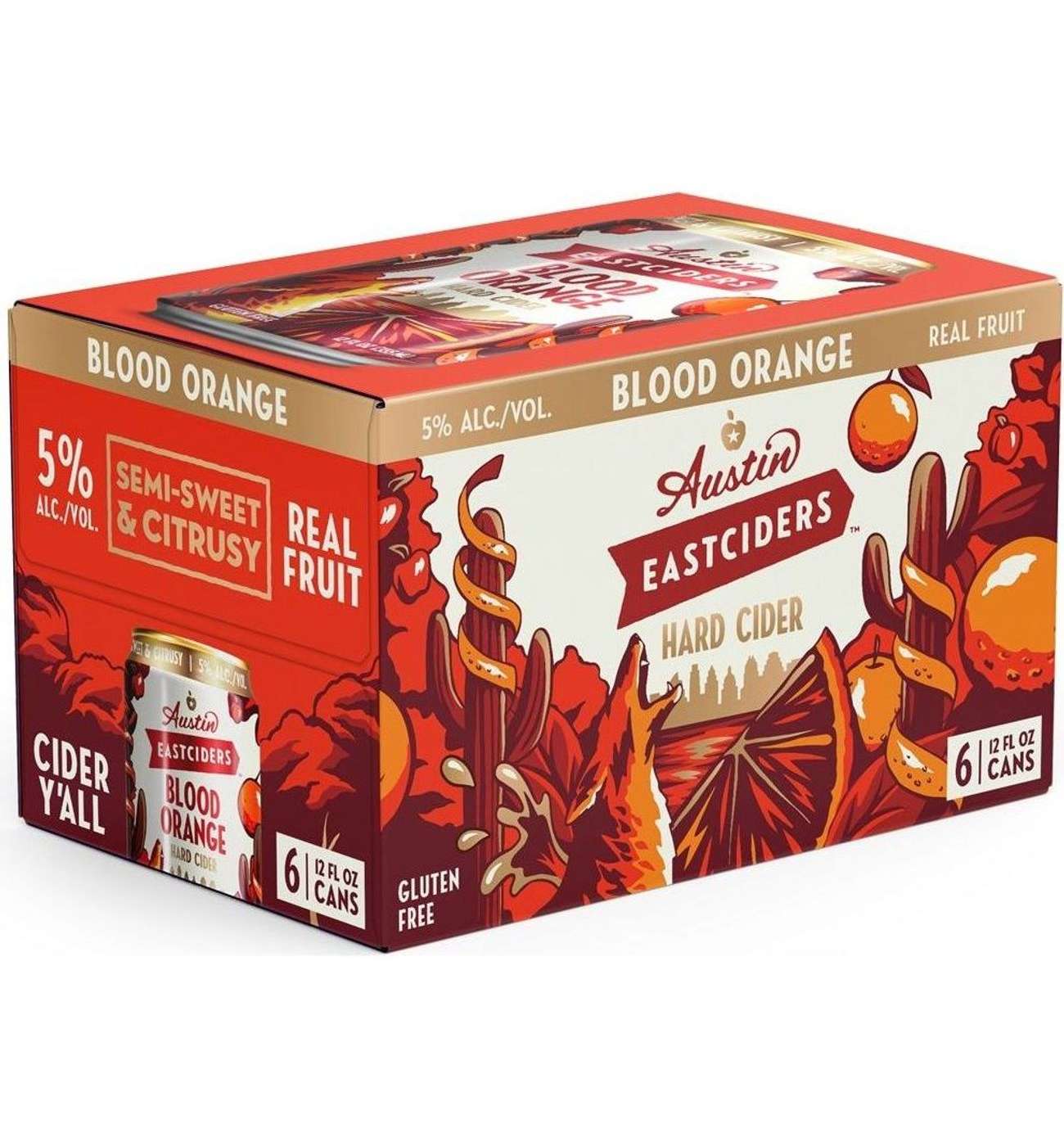 Austin Eastciders Blood Orange Cider 6 pk Cans; image 1 of 2