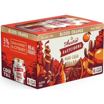 Austin Eastciders Blood Orange Cider 6 pk Cans, 12 oz