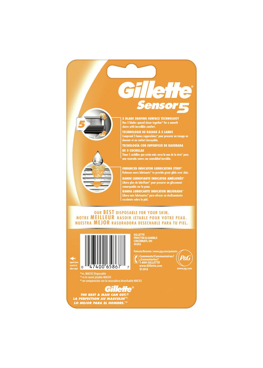 Gillette Sensor5 Disposable Razors; image 8 of 9