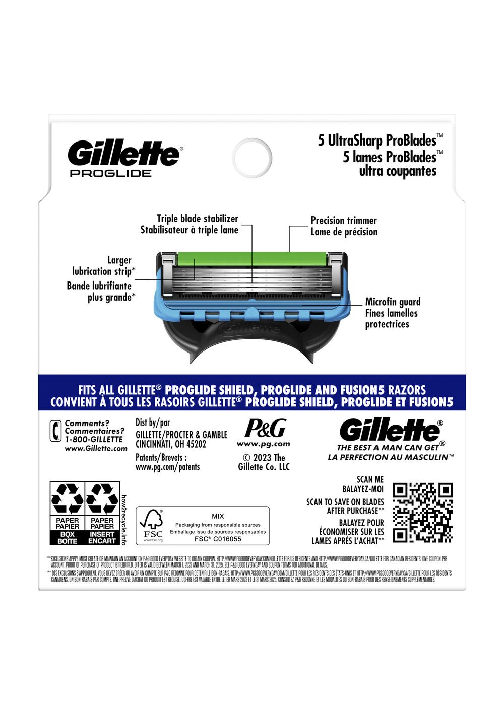 Gillette ProGlide Razor Blade Refills; image 2 of 11