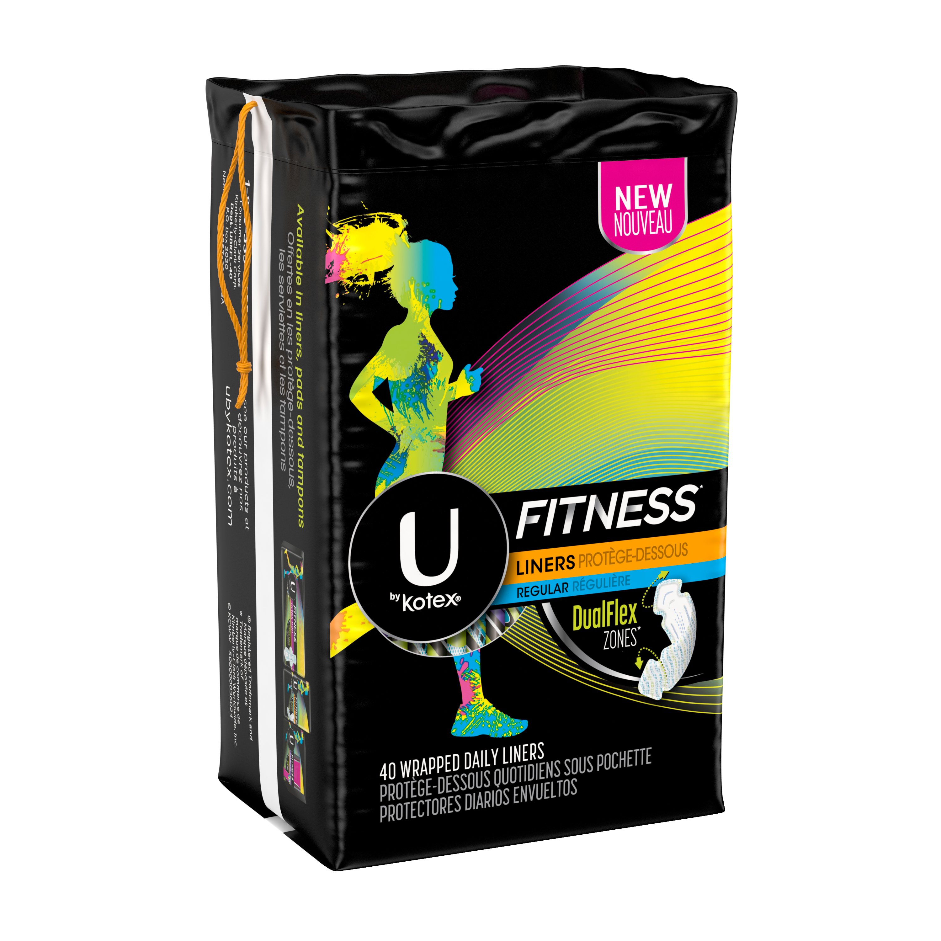 U by Kotex Fitness Regular Panty Liners Shop Pads & Liners at HEB
