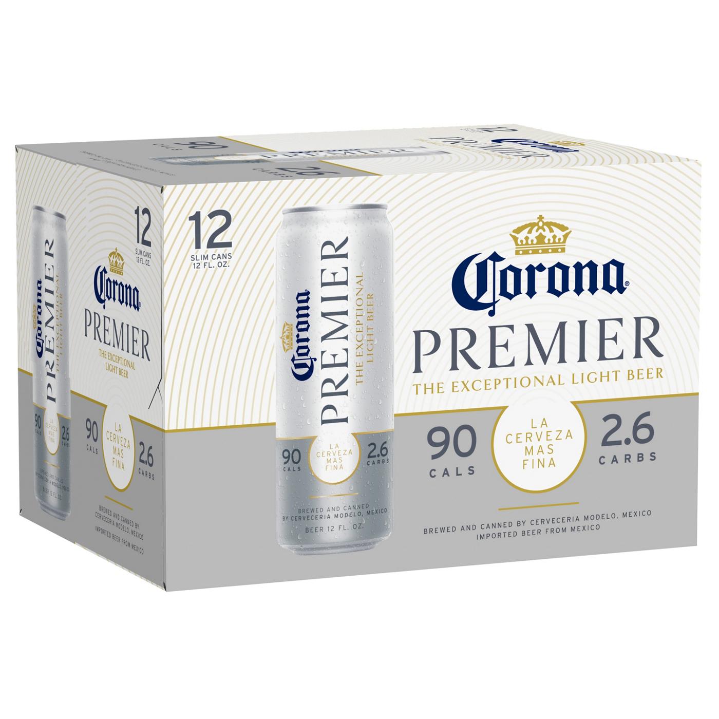 Corona Premier Mexican Lager Import Light Beer 12 oz Cans, 12 pk; image 1 of 9
