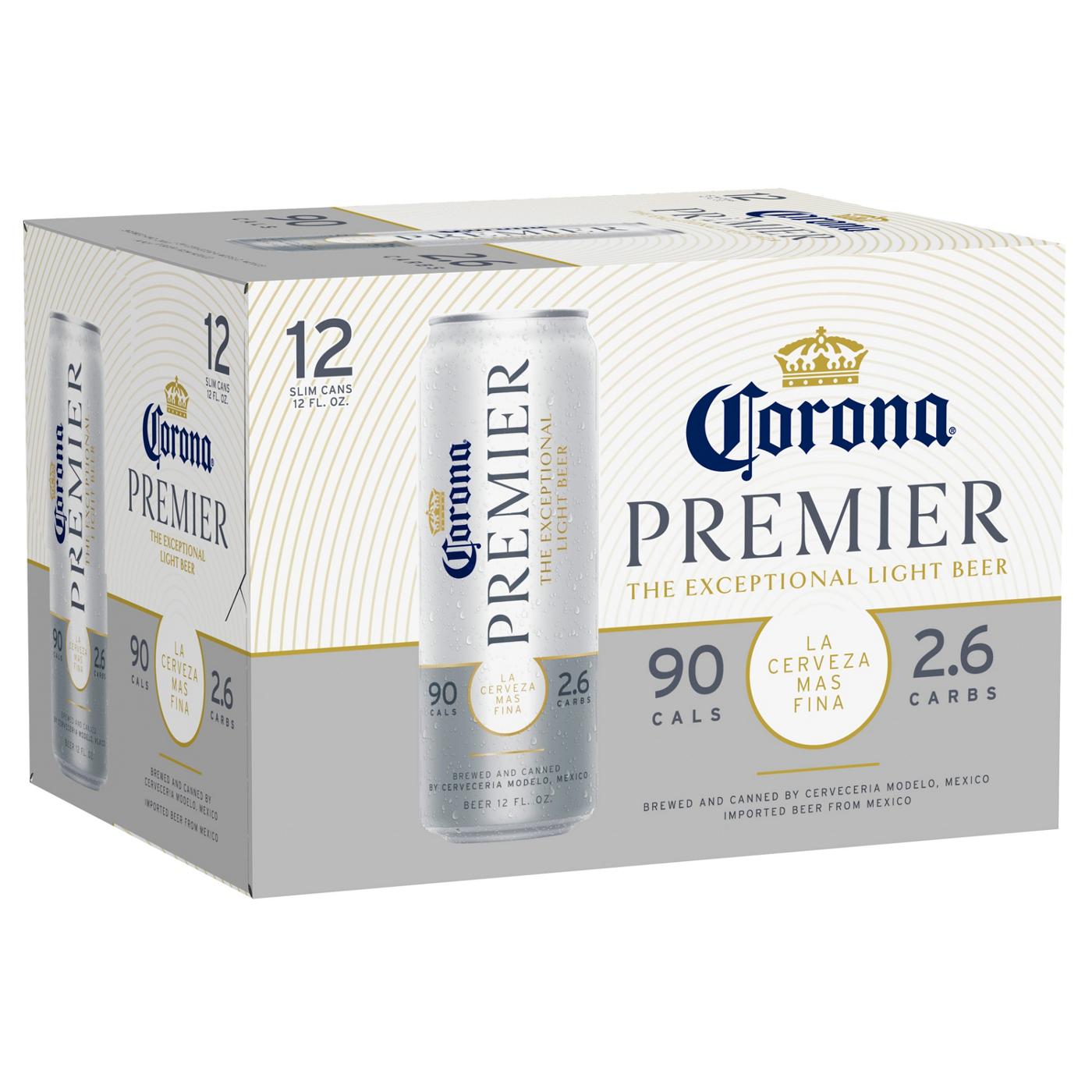 Corona Premier Mexican Lager Import Lower Calorie* Light Beer; image 1 of 6