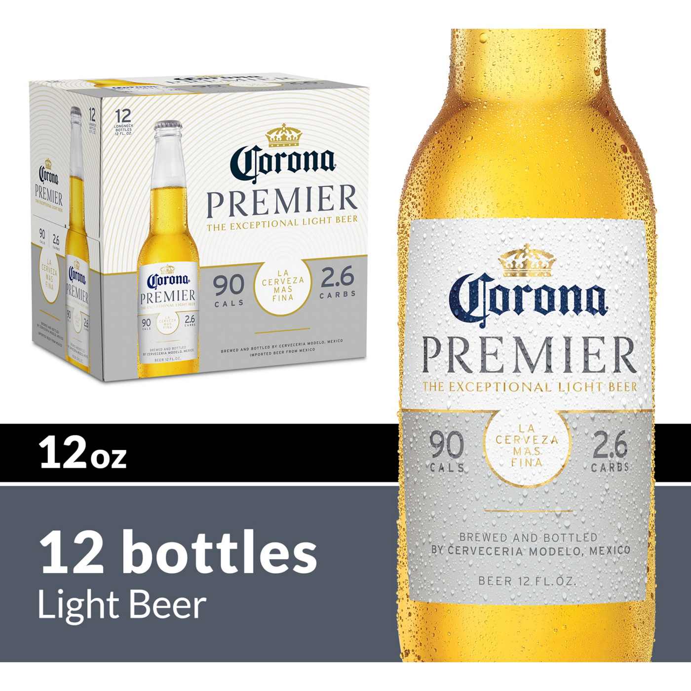 Corona Premier Mexican Lager Import Light Beer 12 oz Bottles, 12 pk; image 9 of 10