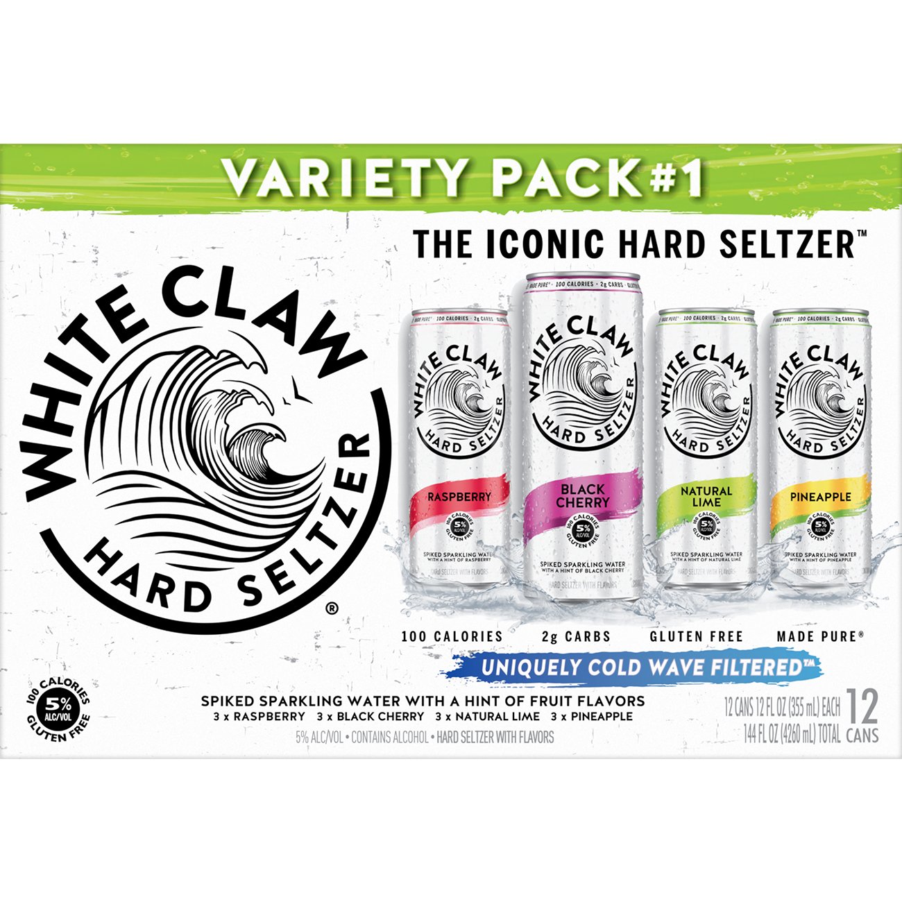 White Claw Hard Seltzer Variety Pack 12 Pk Cans Shop Malt Beverages And Coolers At H E B 6955