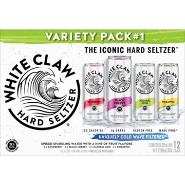 White Claw Hard Seltzer Variety 12 pk Cans, 12 oz