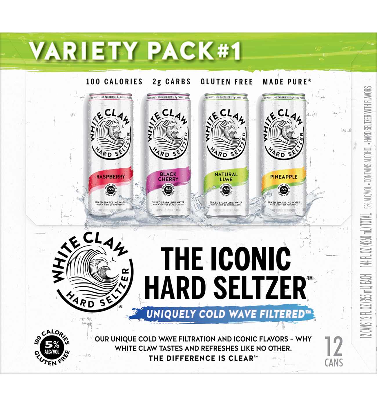White Claw Hard Seltzer Variety Pack 12 pk Cans; image 2 of 4