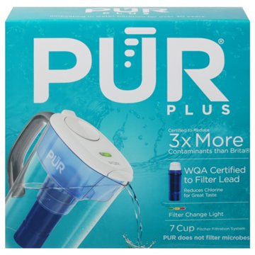 PUR Plus Pitcher Filtration System - Blue, 7 cup