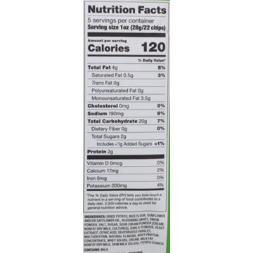 Popchips Potato Sour Cream and Onion Potato Snacks