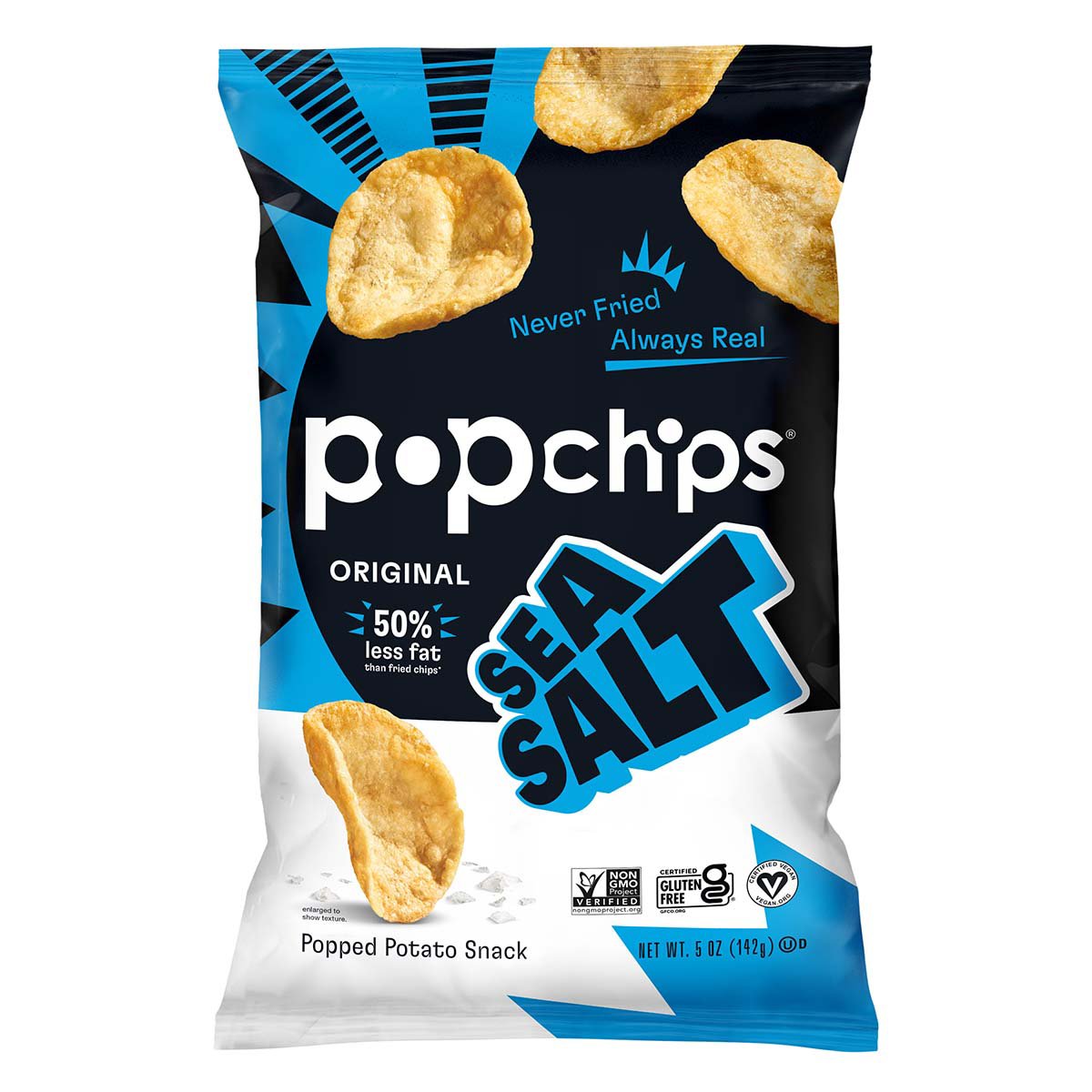 Popchips Sea Salt Popped Potato Snack - Shop Chips at H-E-B