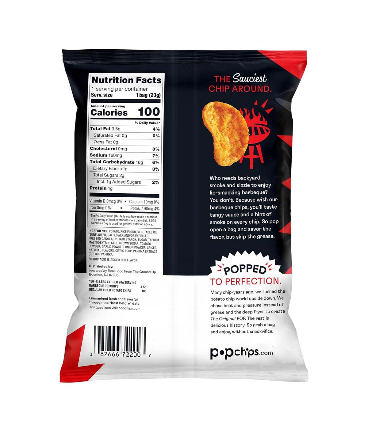 Popchips Popped Potato Snacks - BBQ; image 2 of 2