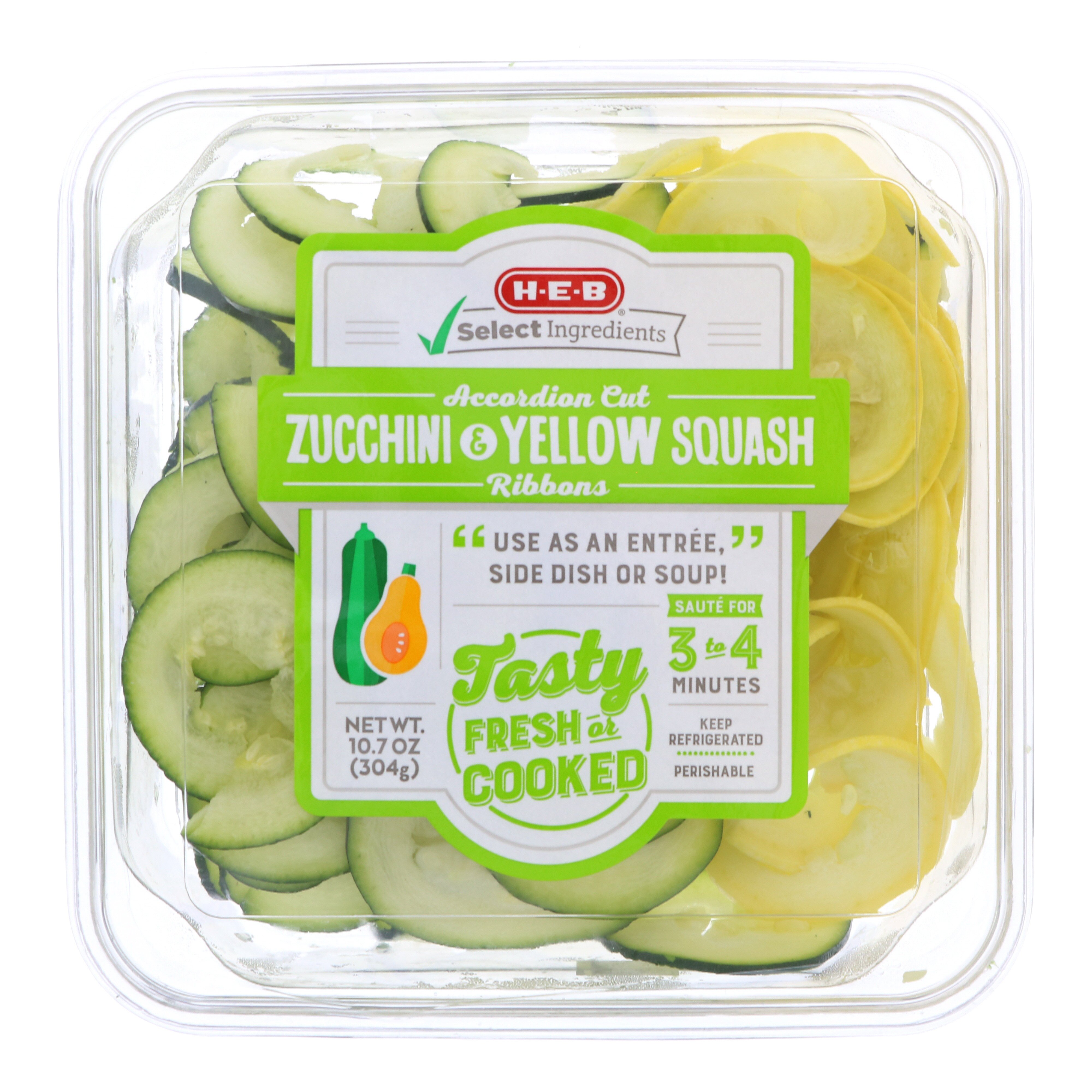 H-E-B Select Ingredients Zucchini and Yellow Squash Ribbons, 10.7 oz ...