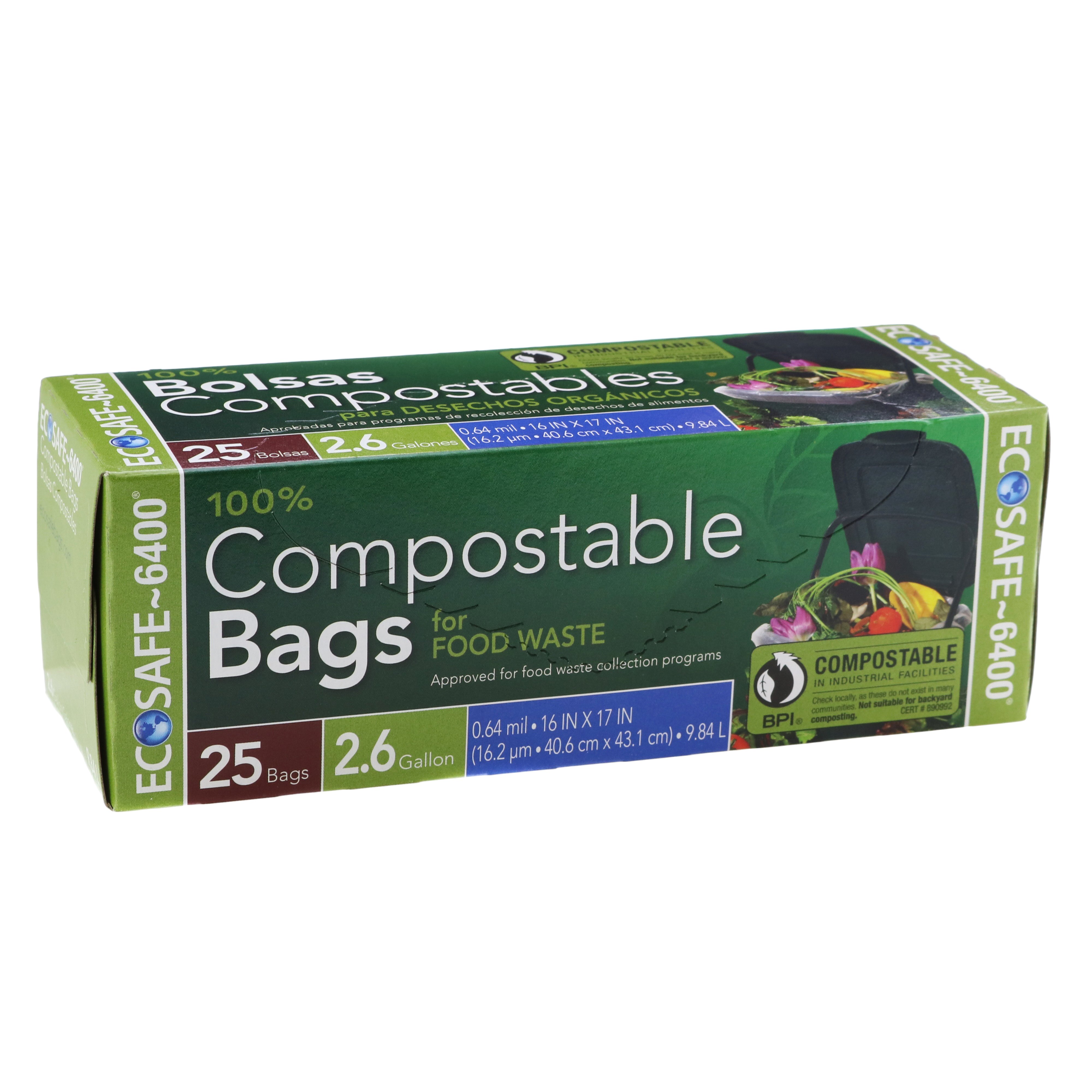 Ecosafe Compostable Food Waste Trash Bags Shop Trash Bags at HEB