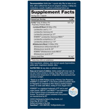 Nature's Way Fortify Daily Probiotic + Prebiotics Capsules