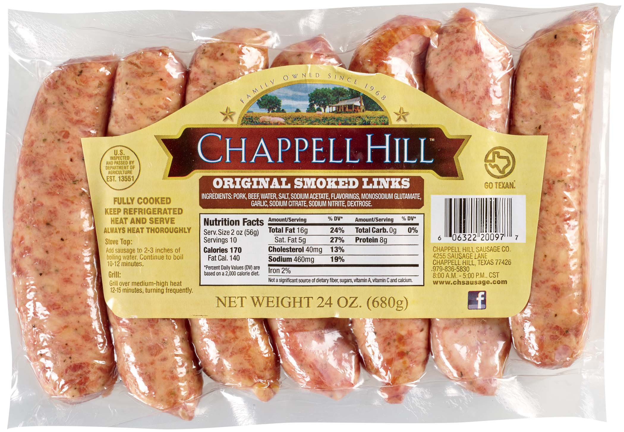 Chappell Hill Original Sausage Links Value Pack Shop Sausage at HEB