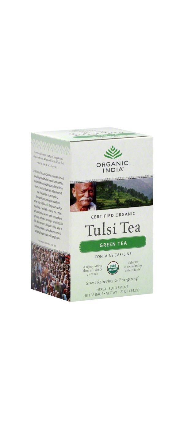 Organic India Tulsi Holy Basil Green Tea Bags; image 2 of 2