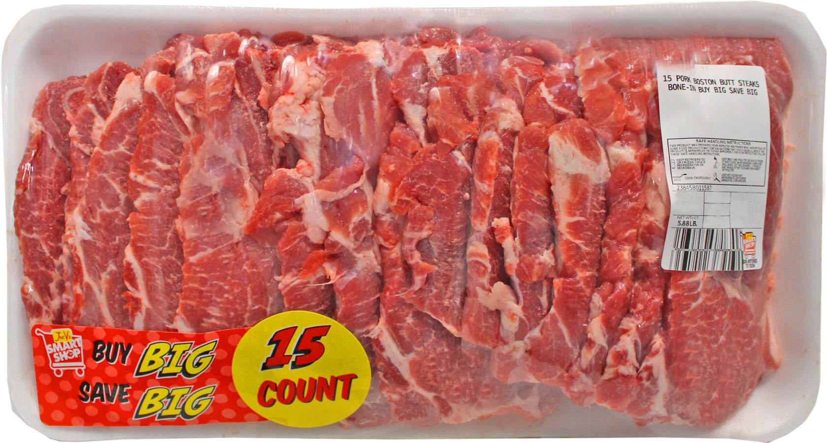 Joe V's Pork Butt Steaks Club Pack 15 ct Shop at HEB