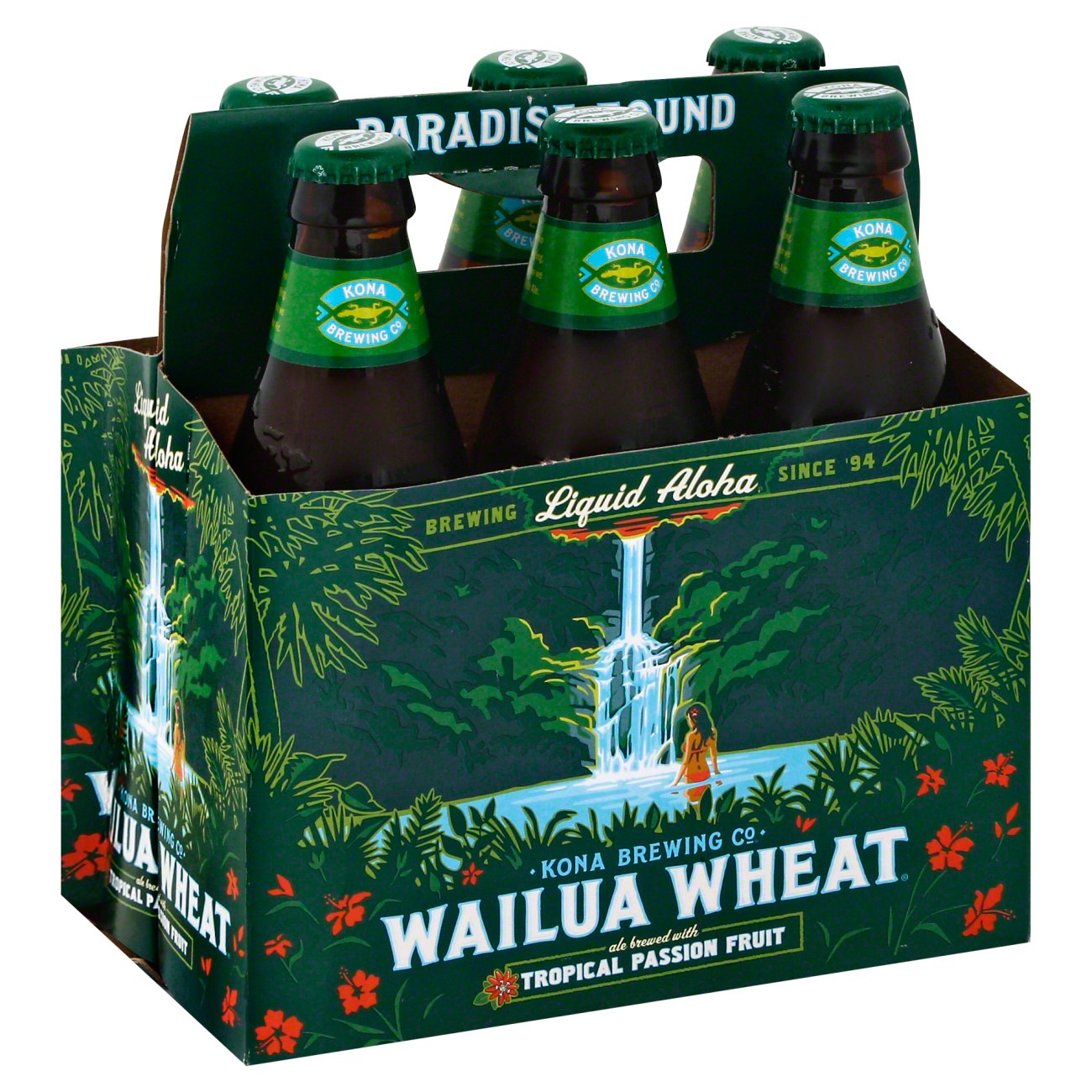 Kona Wailua Wheat Ale With Tropical Passion Fruit Beer 12 oz Bottles