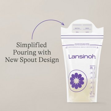 Lansinoh Breastmilk Storage Bags, 6 oz Each, 100 ct