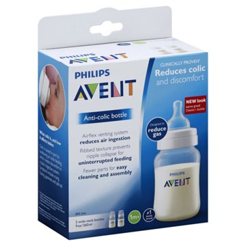 Avent Anti-Colic 9 oz Bottles, 2 ct