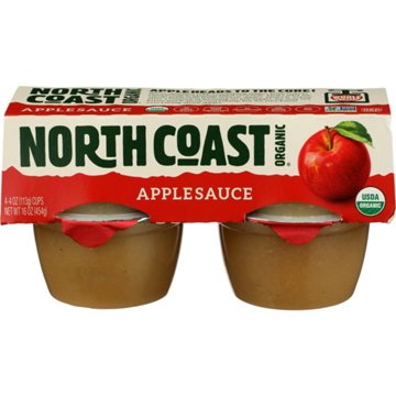North Coast Organic Apple Sauce Cups, 4 ct