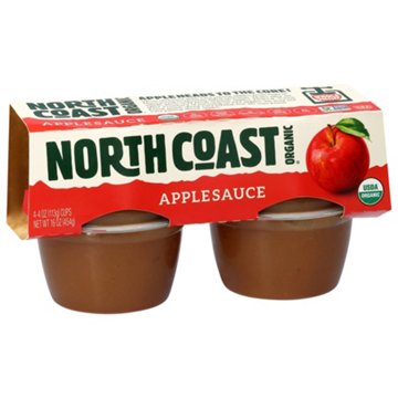 North Coast Organic Applesauce Cups, 4 ct