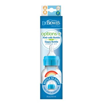Dr. Brown's Options+ Wide-Neck Sippy Bottle Starter Kit, 8 oz