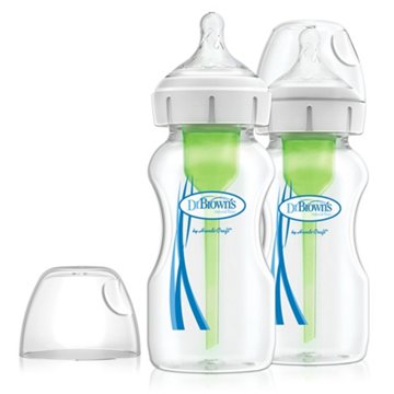 Dr. Brown's Options+ Anti-Colic Wide-Neck 9 oz Bottles, 2 ct