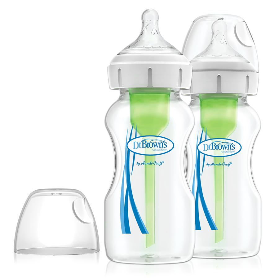 Dr. Brown's Options+ Anti-Colic Wide-Neck 9 oz Bottles; image 2 of 2