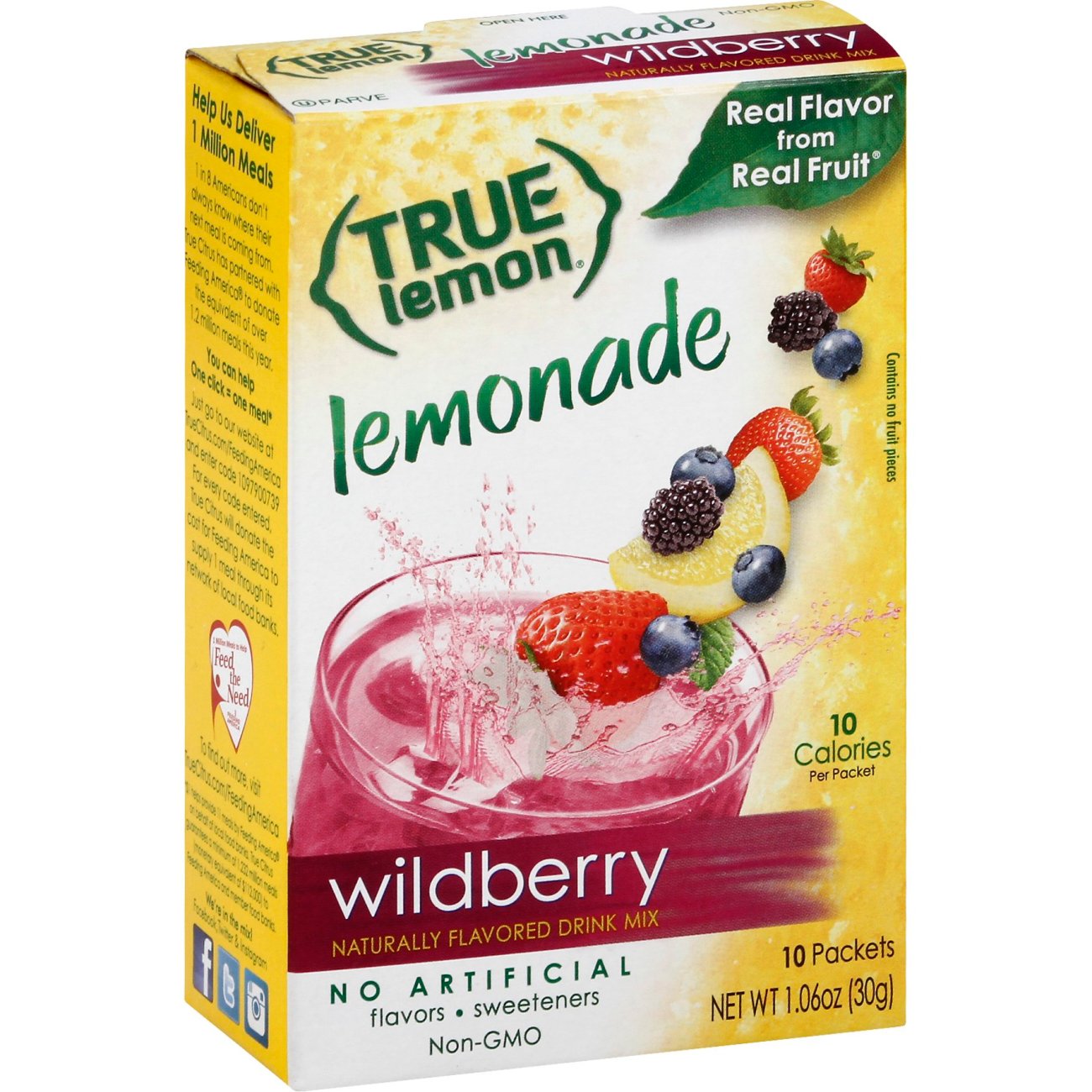 True Lemon Wildberry Lemonade Drink Mix Shop Mixes & Flavor Enhancers