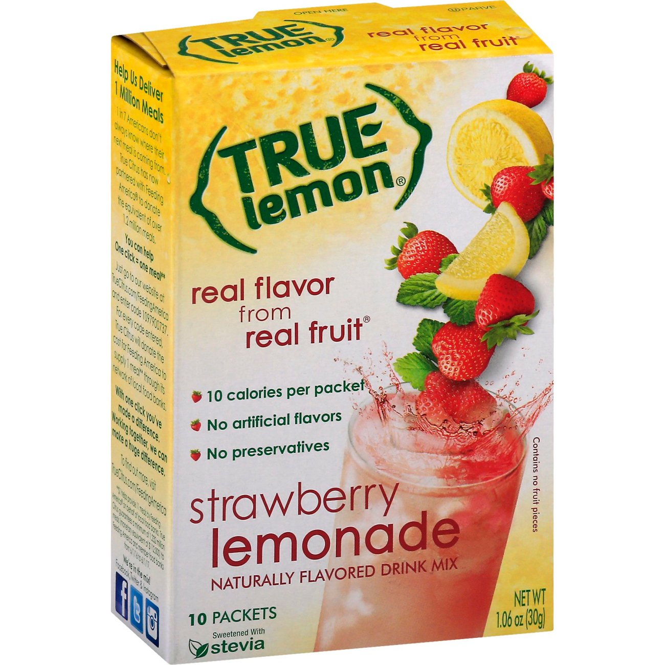 True Lemon Strawberry Lemonade Drink Mix Shop Mixes And Flavor Enhancers At H E B 1600