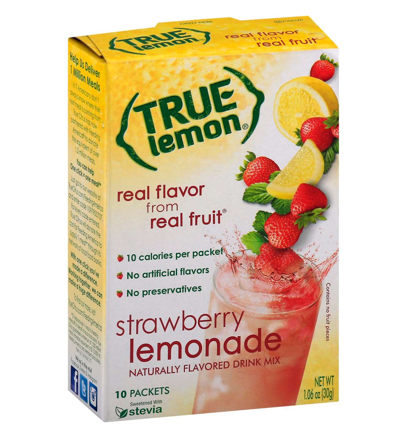 True Lemon Strawberry Lemonade Drink Mix; image 1 of 2