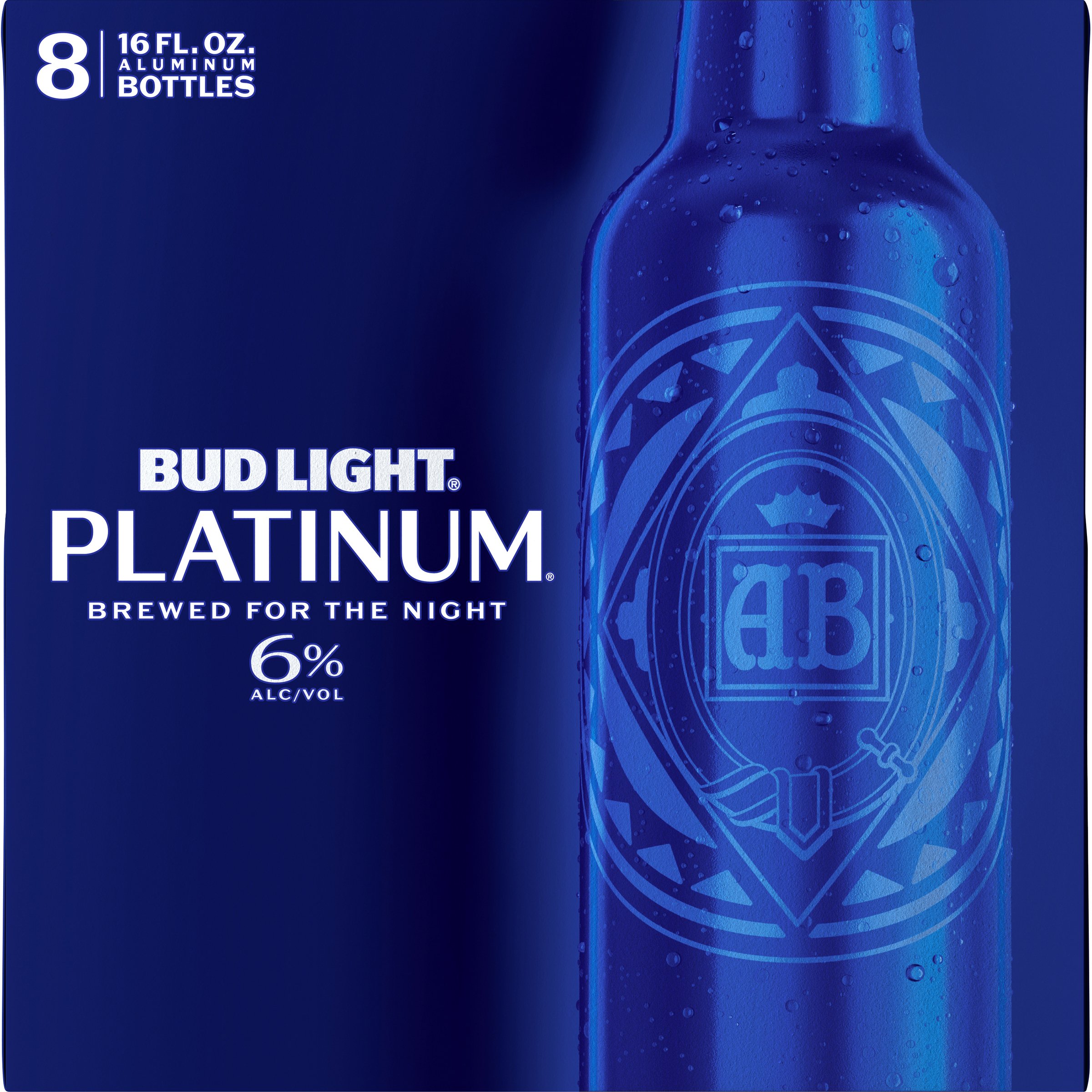 Bud Light Platinum Beer 16 Oz Bottles