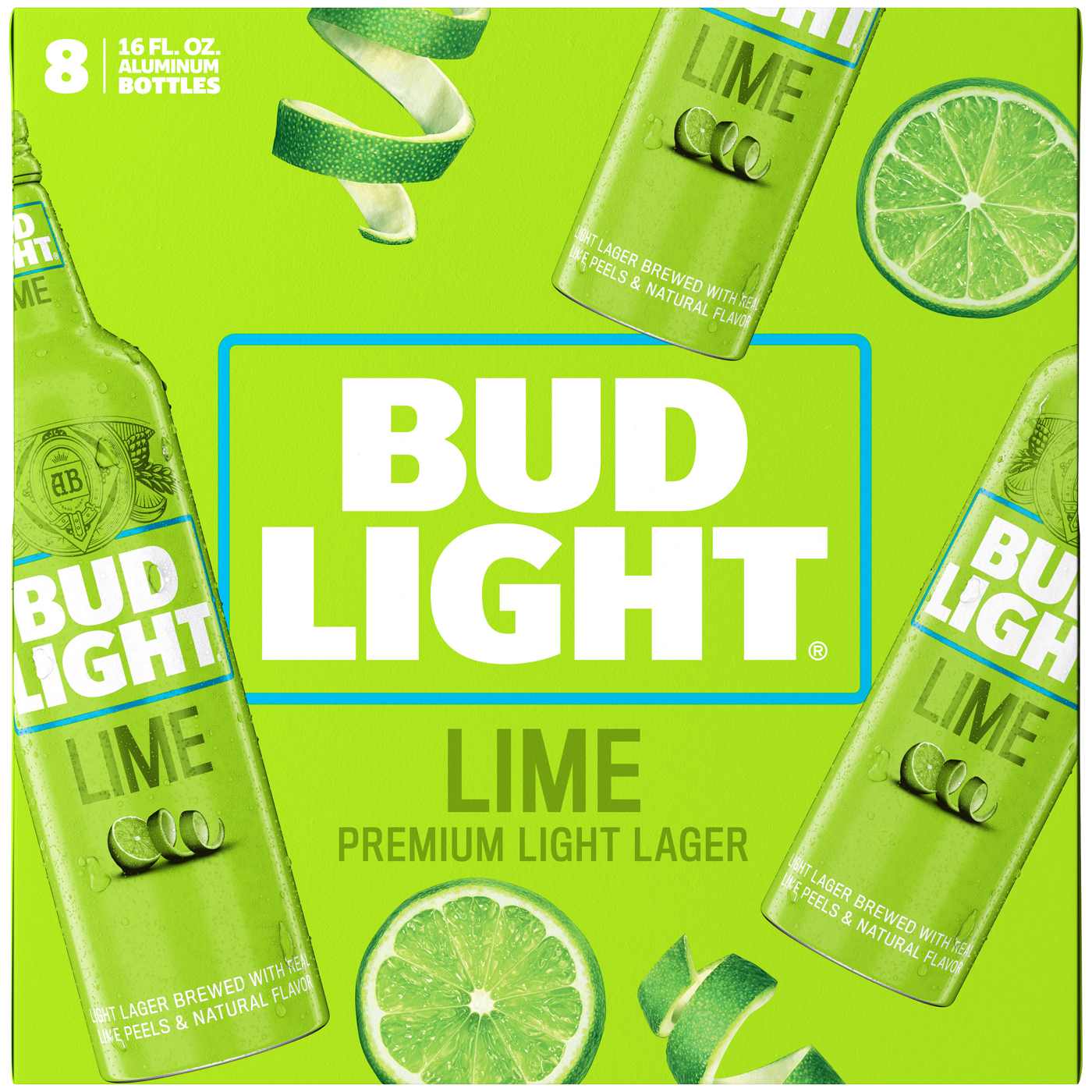 Bud Light Lime Beer 16 oz Aluminum Bottles; image 2 of 2