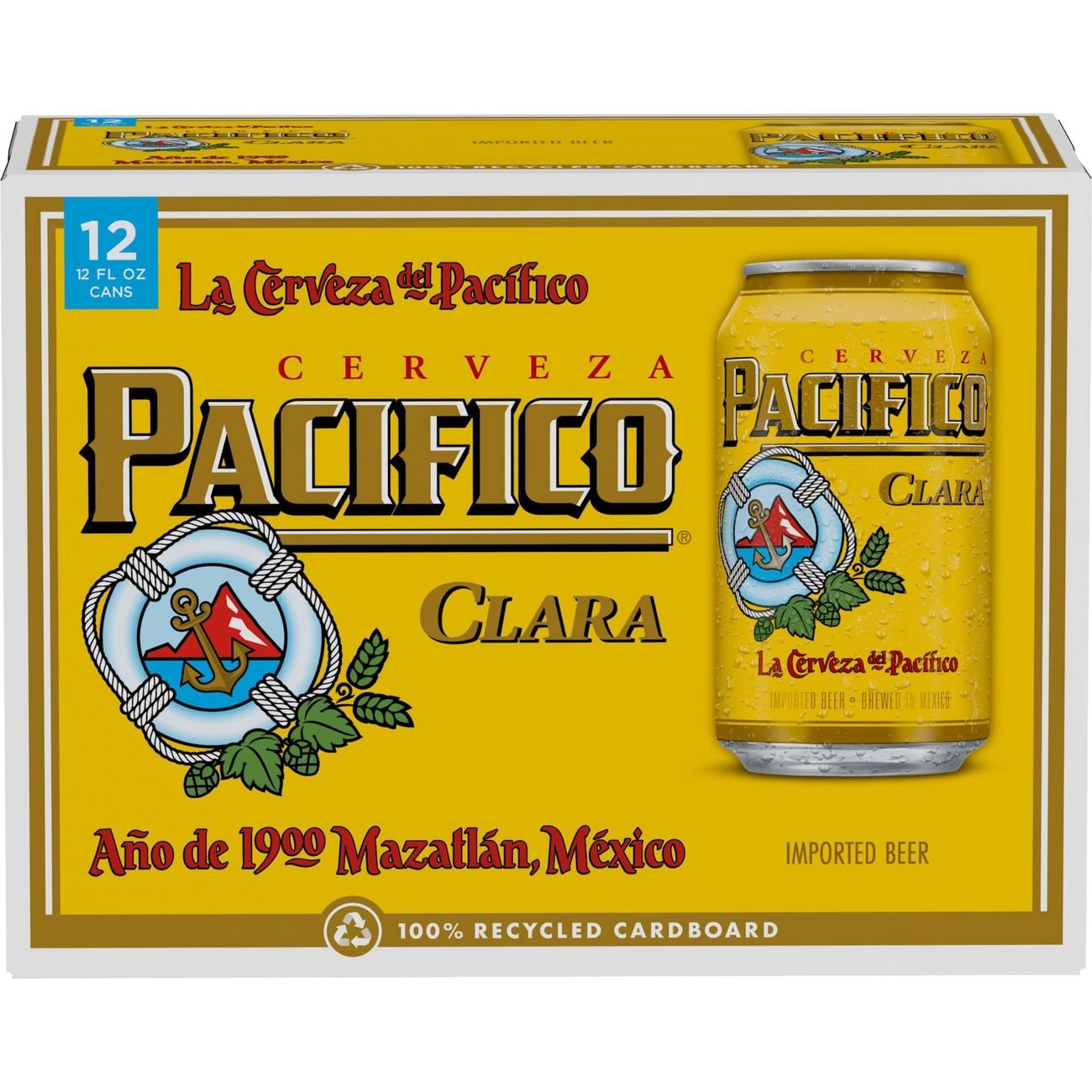 Pacifico Clara Mexican Lager Import Beer 12 oz Cans, 12 pk Shop Beer