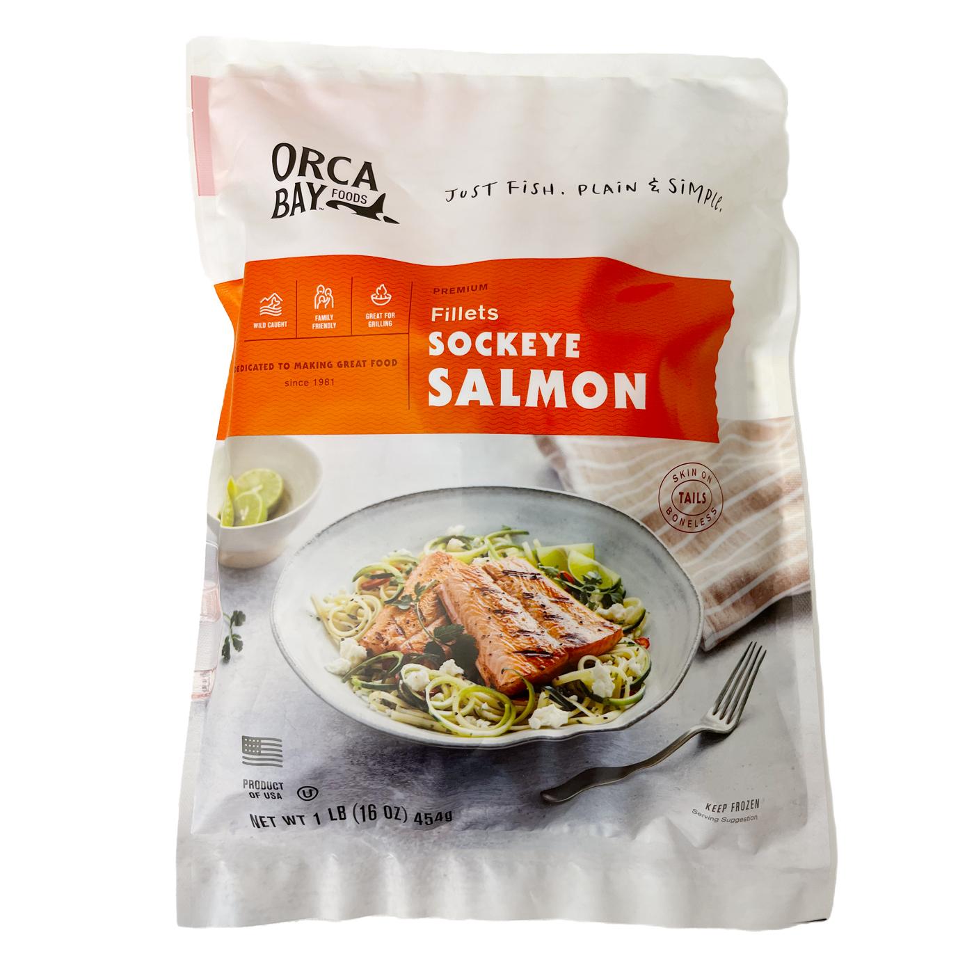 Orca Bay Frozen Alaskan Sockeye Salmon Fillets - Skin On; image 1 of 2