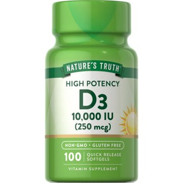 Nature's Truth Vitamin D3 Softgels - 10,000 IU
