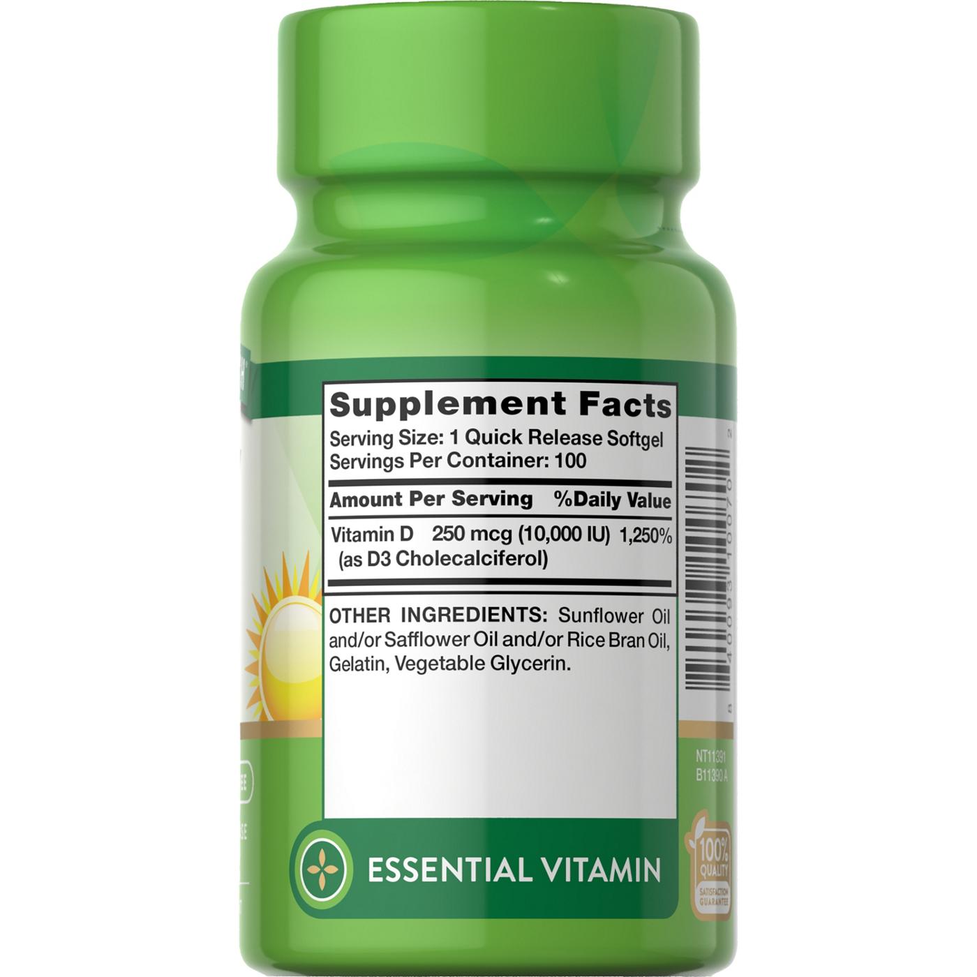 Nature's Truth Vitamin D3 Softgels - 10,000 IU; image 3 of 4