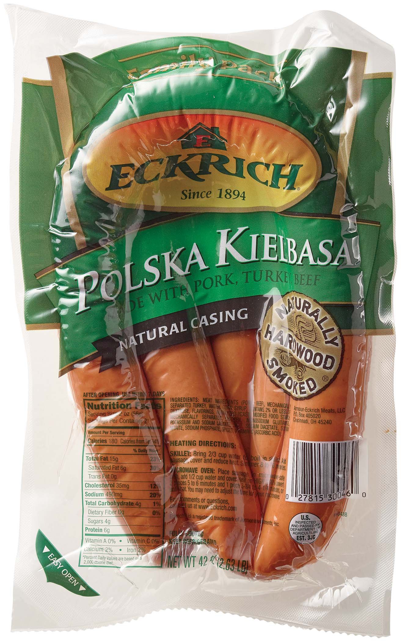Eckrich Polska Kielbasa Natural Casing Sausage Value Pack Shop