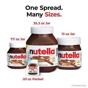 Nutella Hazelnut Spread with Cocoa, 7.7 oz